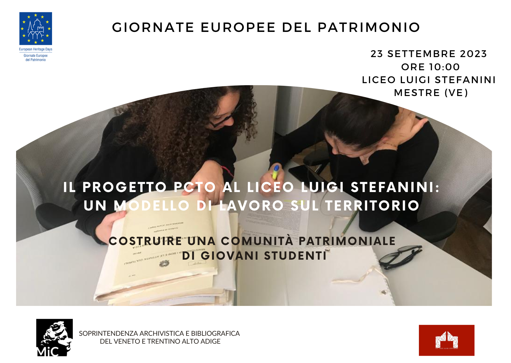 GEP 2023 – Il progetto PCTO al Liceo Luigi Stefanini: un modello di lavoro sul territorio. Costruire una comunità patrimoniale di giovani studenti