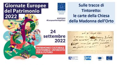 GEP 2022 – Sulle tracce di Tintoretto: le carte della Chiesa della Madonna dell’Orto