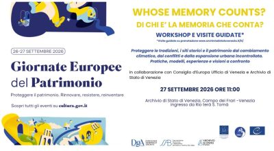 WHOSE MEMORY COUNTS?  DI CHI E’ LA MEMORIA CHE CONTA?
